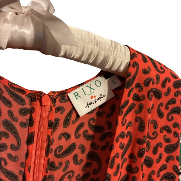 🚨Final Sale🚨!! Free People Rixo London X  Green and Red Floral Maxi Dress Size L - Picture 7 of 9